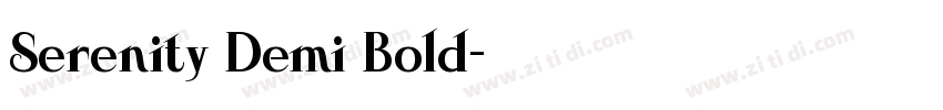Serenity Demi Bold字体转换 Serenity Demi Bold字体转换